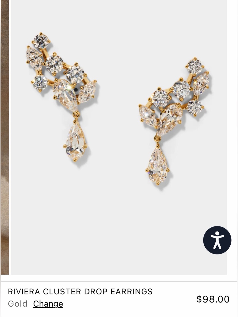 Nadri Riviera Cluster Drop Earrings